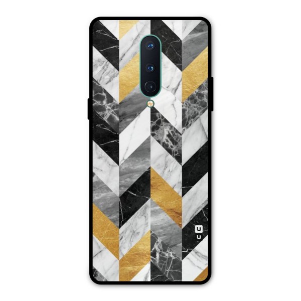 Yellow Grey Marble Metal Back Case for OnePlus 8