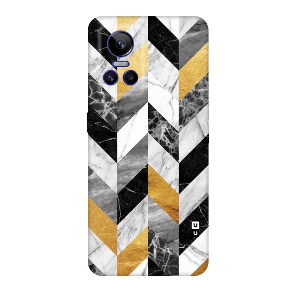 Yellow Grey Marble Original Polycarbonate Back Case for Realme GT Neo 3