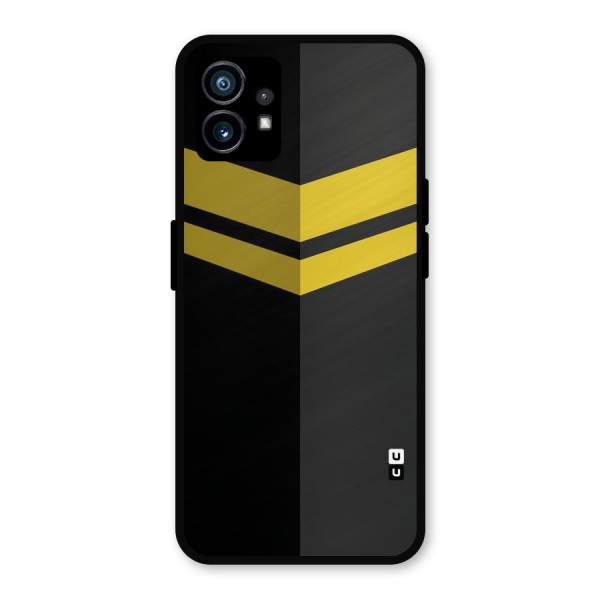 Yellow Lines Metal Back Case for Nothing Phone 1