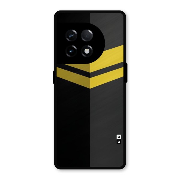 Yellow Lines Metal Back Case for OnePlus 11R