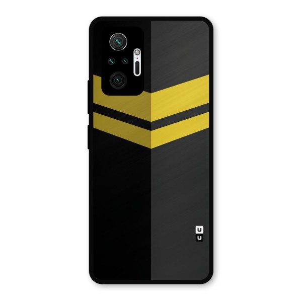 Yellow Lines Metal Back Case for Redmi Note 10 Pro