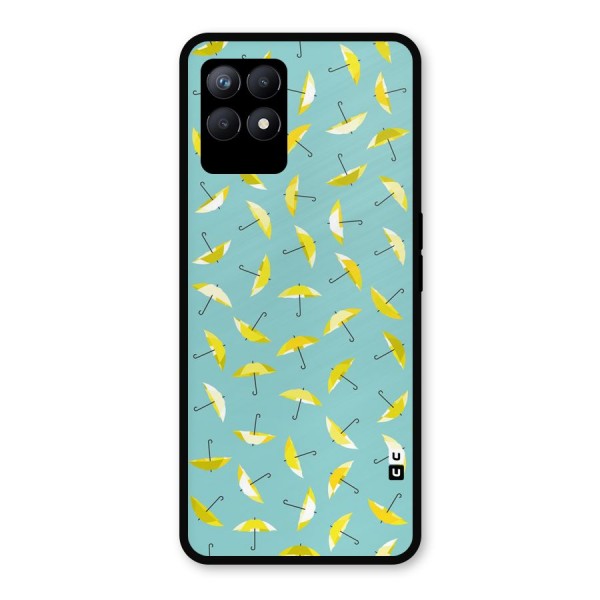 Yellow Umbrella Pattern Metal Back Case for Realme Narzo 50