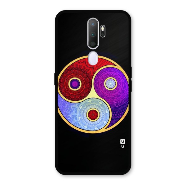 Yin Yang Mandala Design Metal Back Case for Oppo A9 (2020)
