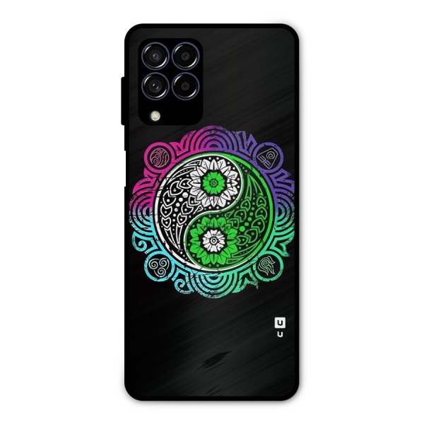 Yin and Yang Colorful Mandala Metal Back Case for Galaxy M53 5G