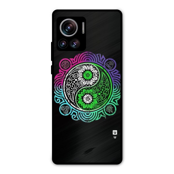 Yin and Yang Colorful Mandala Metal Back Case for Motorola Edge 30 Ultra