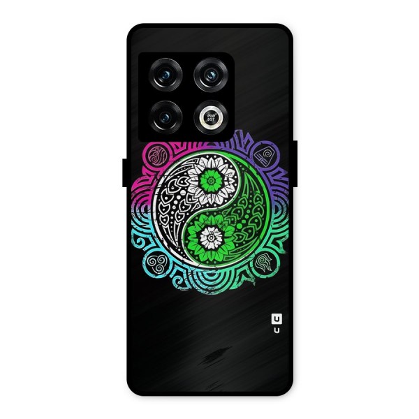 Yin and Yang Colorful Mandala Metal Back Case for OnePlus 10 Pro 5G