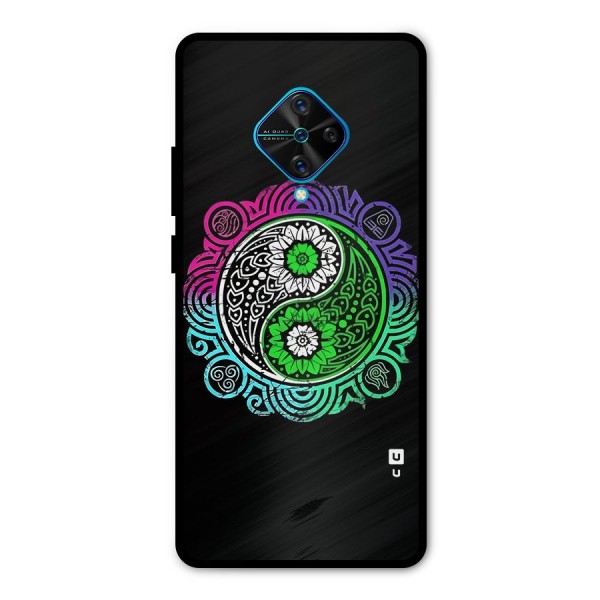 Yin and Yang Colorful Mandala Metal Back Case for Vivo S1 Pro