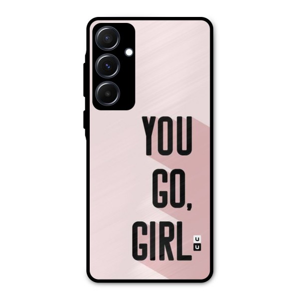 You Go Girl Shadow Metal Back Case for Galaxy A55