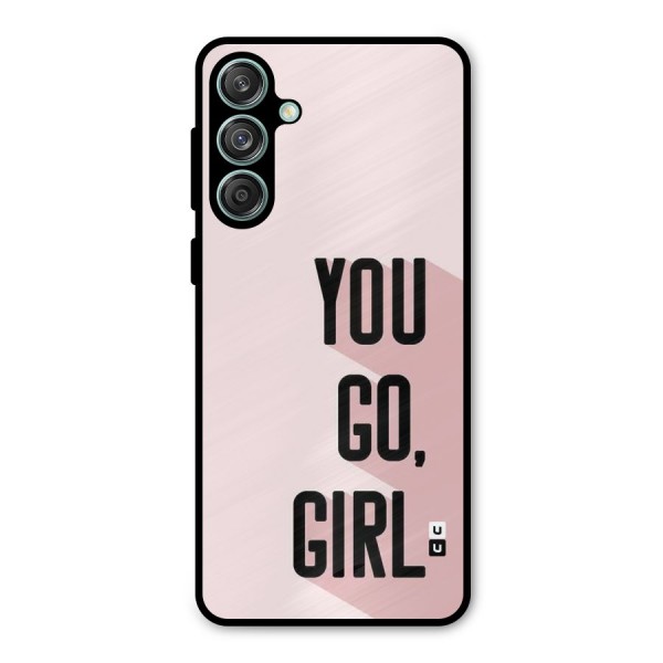 You Go Girl Shadow Metal Back Case for Galaxy M55 5G