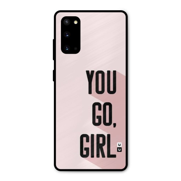 You Go Girl Shadow Metal Back Case for Galaxy S20