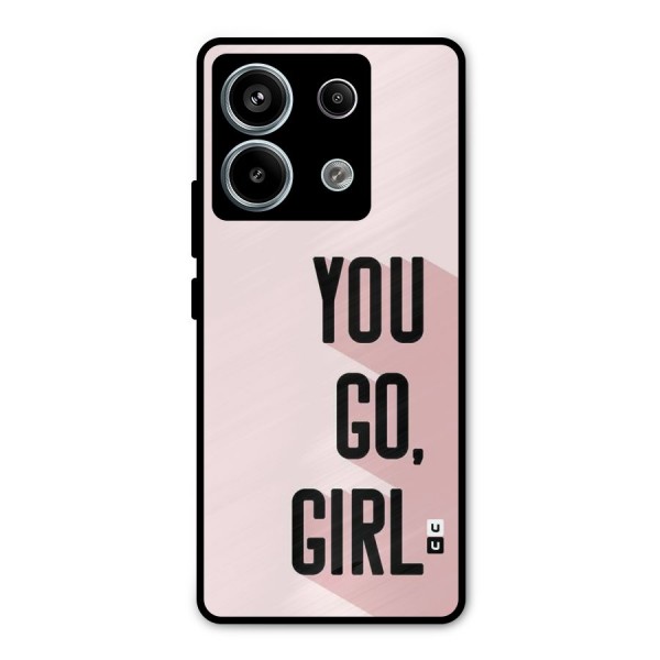 You Go Girl Shadow Metal Back Case for Redmi Note 13 Pro 5G