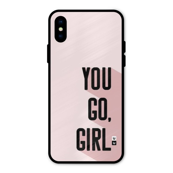 You Go Girl Shadow Metal Back Case for iPhone X