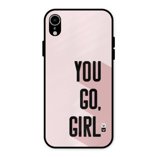 You Go Girl Shadow Metal Back Case for iPhone XR