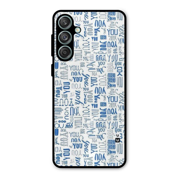You Pattern Metal Back Case for Galaxy M55 5G