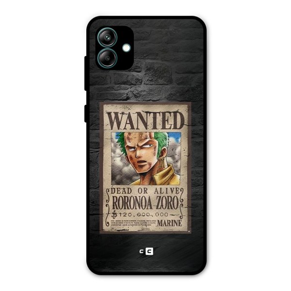 Zoro Wanted Metal Back Case for Galaxy A04