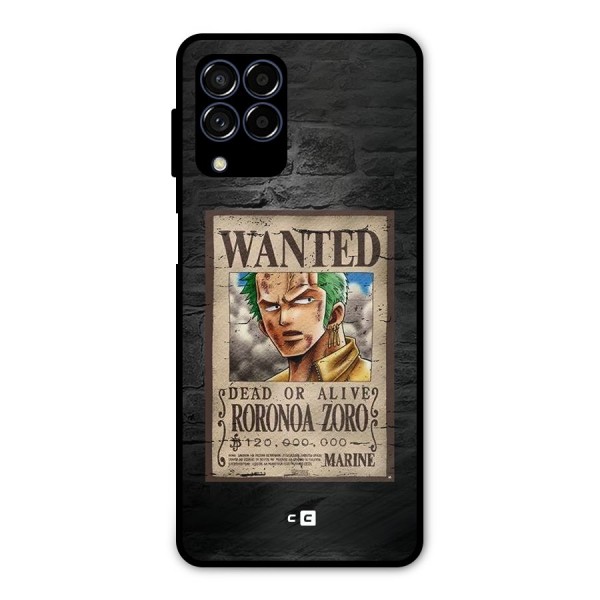 Zoro Wanted Metal Back Case for Galaxy M53 5G