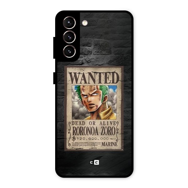 Zoro Wanted Metal Back Case for Galaxy S21 5G