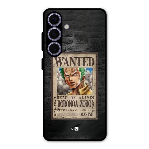 Zoro Wanted Metal Back Case for Galaxy S24