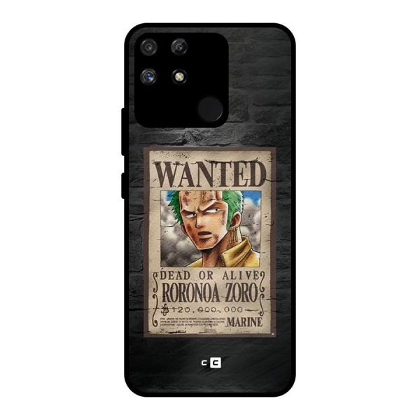 Zoro Wanted Metal Back Case for Realme Narzo 50A