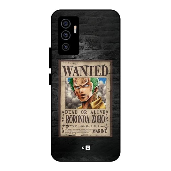 Zoro Wanted Metal Back Case for Vivo V23e