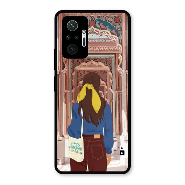 wonderful Girl Metal Back Case for Redmi Note 10 Pro
