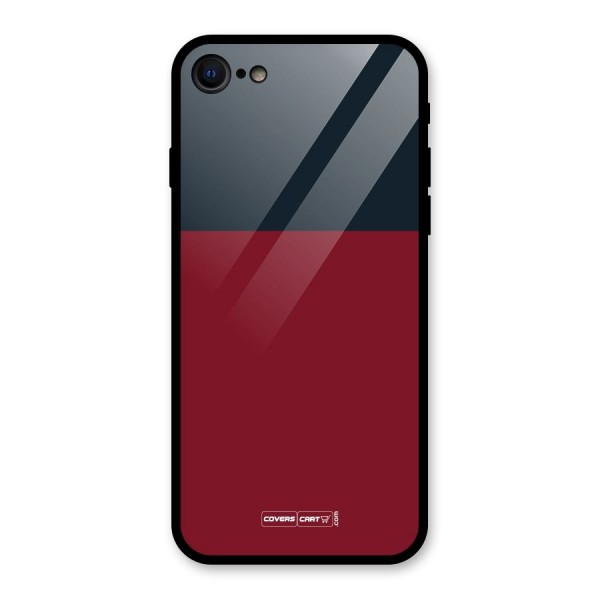 Maroon and Navy Blue Glass Back Case for iPhone 7