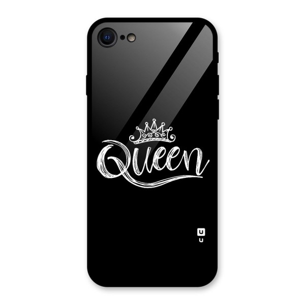 Queen Crown Glass Back Case for iPhone 7