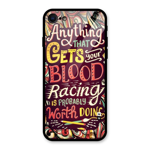 Blood Racing Glass Back Case for iPhone 8