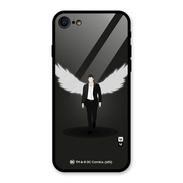 Lucifer Minimalistic Archangel Art Glass Back Case for iPhone SE 2020