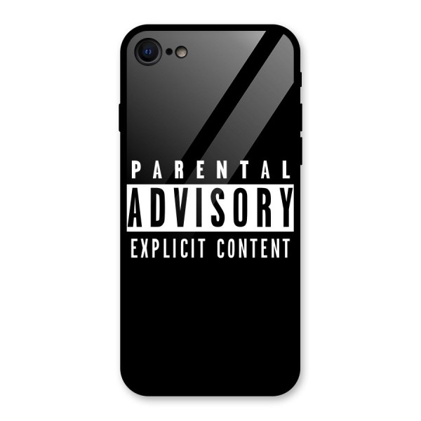 Parental Advisory Label Glass Back Case for iPhone SE 2020