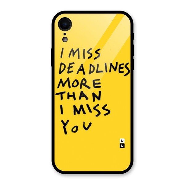 Deadlines Glass Back Case for iPhone XR