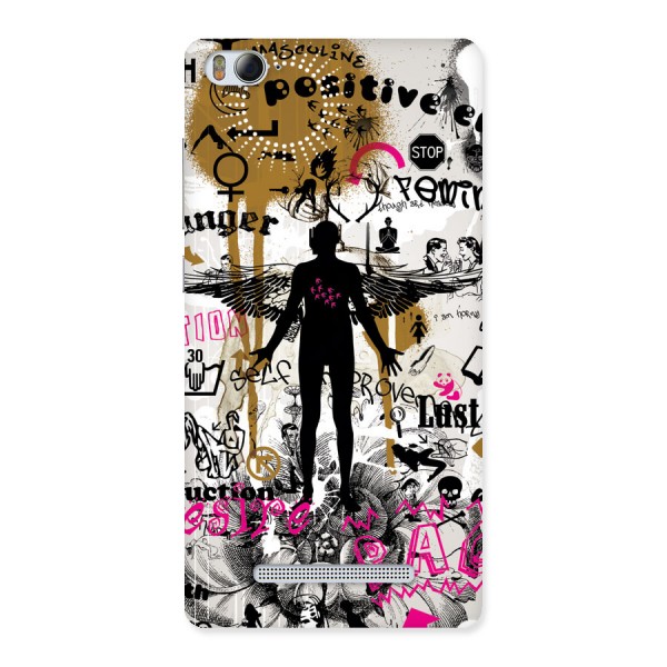 Abstract Words Silhouette Back Case for Xiaomi Mi4i