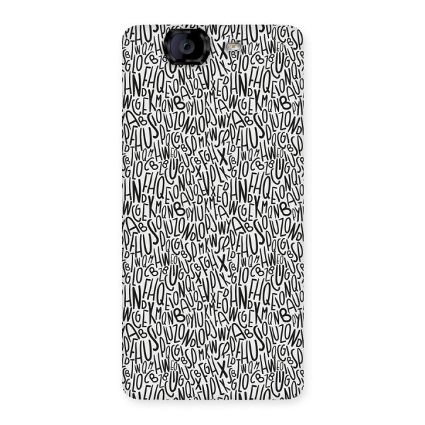 Alphabet Seamless Abstract Back Case for Canvas Knight A350