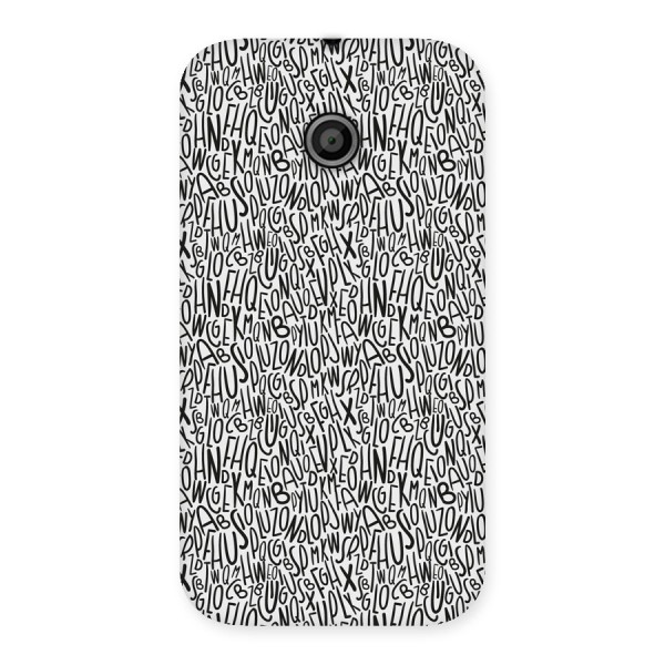 Alphabet Seamless Abstract Back Case for Moto E