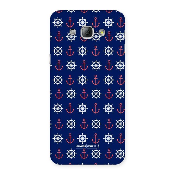 Anchor Pattern Blue Back Case for Galaxy A8