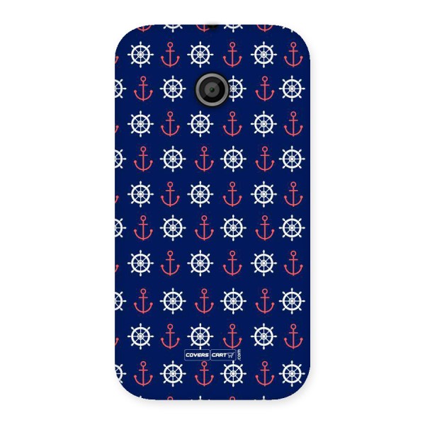 Anchor Pattern Blue Back Case for Moto E