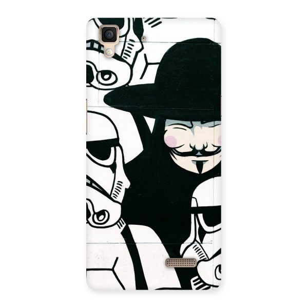 Anonymous Hat Back Case for Oppo R7