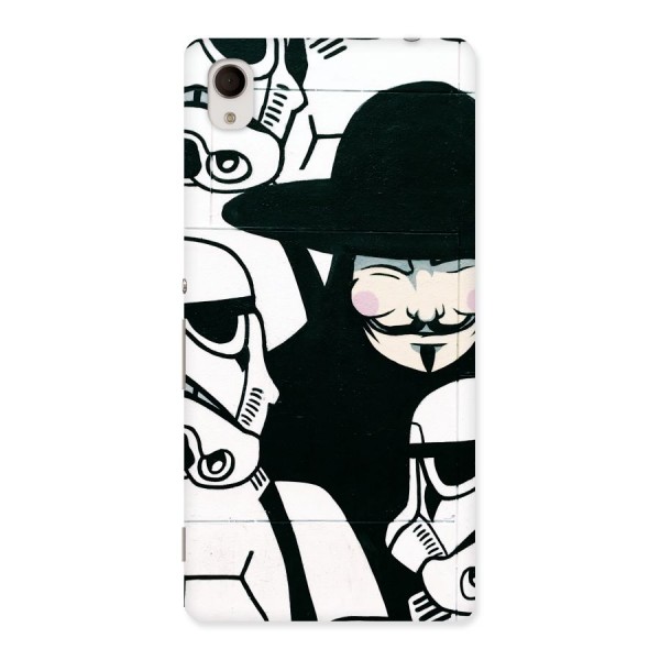 Anonymous Hat Back Case for Xperia M4 Aqua