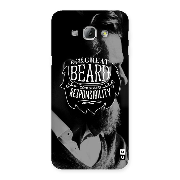 Beard Responsibility Quote Back Case for Galaxy A8