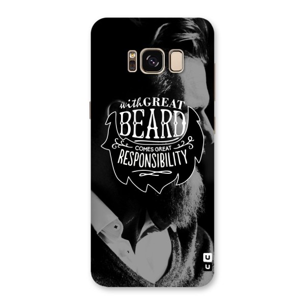 Beard Responsibility Quote Back Case for Galaxy S8