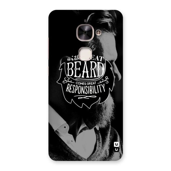 Beard Responsibility Quote Back Case for Le 2