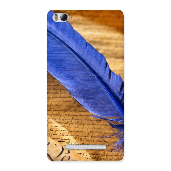 Beautiful Blue Feather Back Case for Xiaomi Mi4i