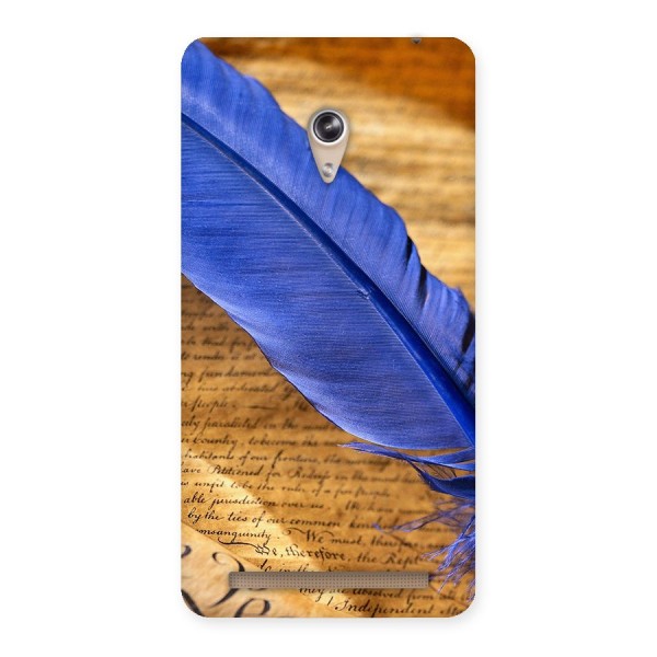 Beautiful Blue Feather Back Case for Zenfone 6