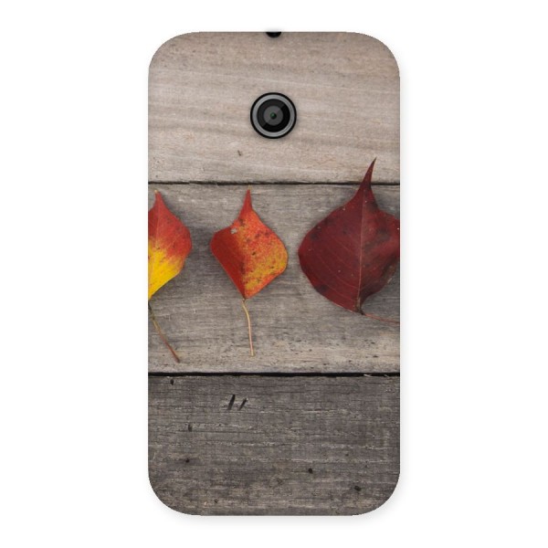 Beautiful Wood Leafs Back Case for Moto E