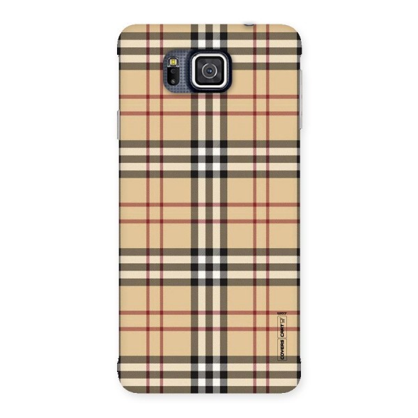 Beige Check Back Case for Galaxy Alpha