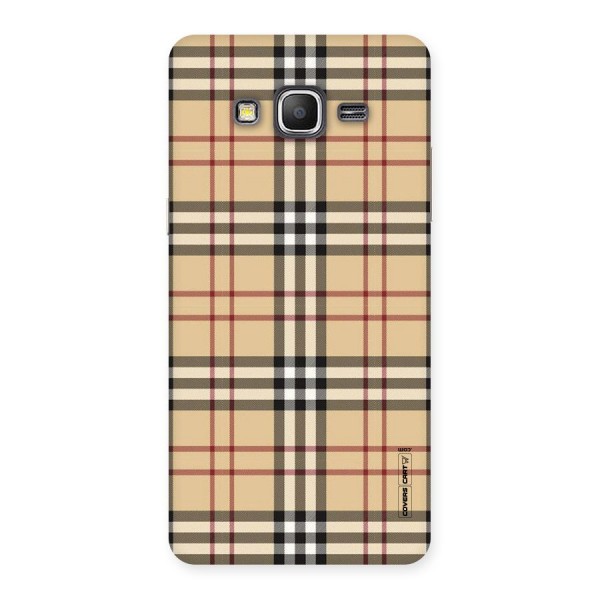 Beige Check Back Case for Galaxy Grand Prime