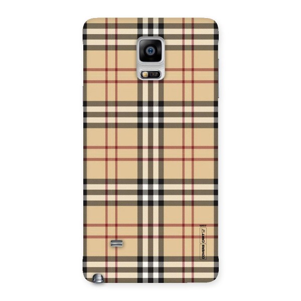 Beige Check Back Case for Galaxy Note 4