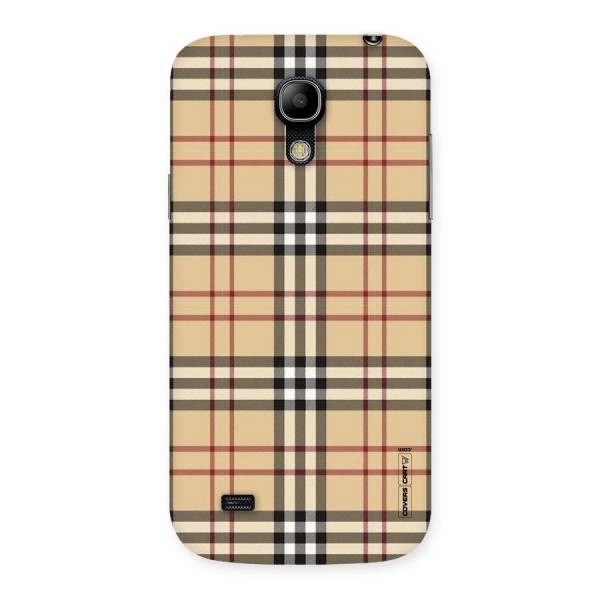 Beige Check Back Case for Galaxy S4 Mini