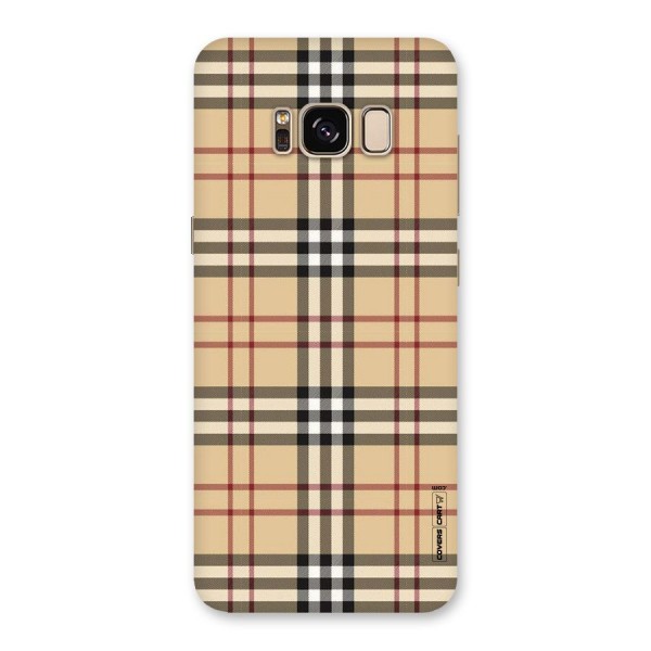 Beige Check Back Case for Galaxy S8