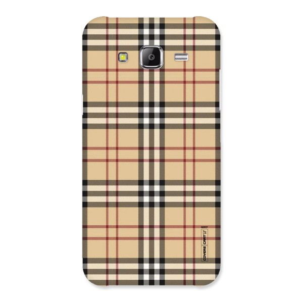 Beige Check Back Case for Samsung Galaxy J5